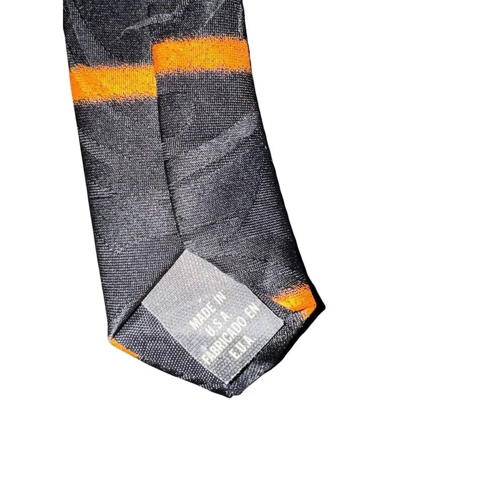 Hallmark Novel Ties Halloween Skeleton Pumpkin Jack O Lantern Vintage Necktie